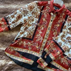 Chiffon Versace pattern blouse